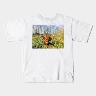 Scottish Highland Cattle Calf 1572 Kids T-Shirt